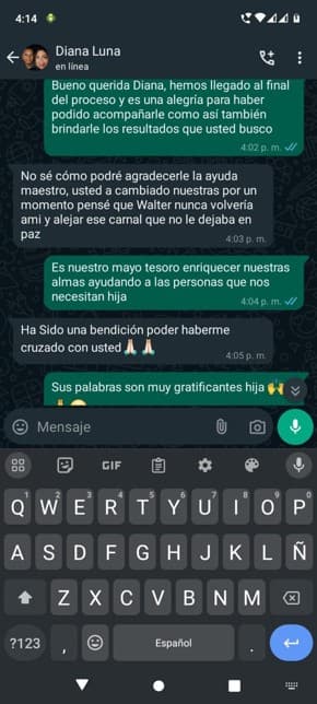 Testimonio de retorno de pareja